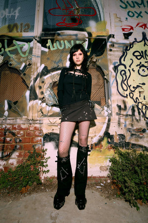 Black Friday - Enamored Goth Skirt - black