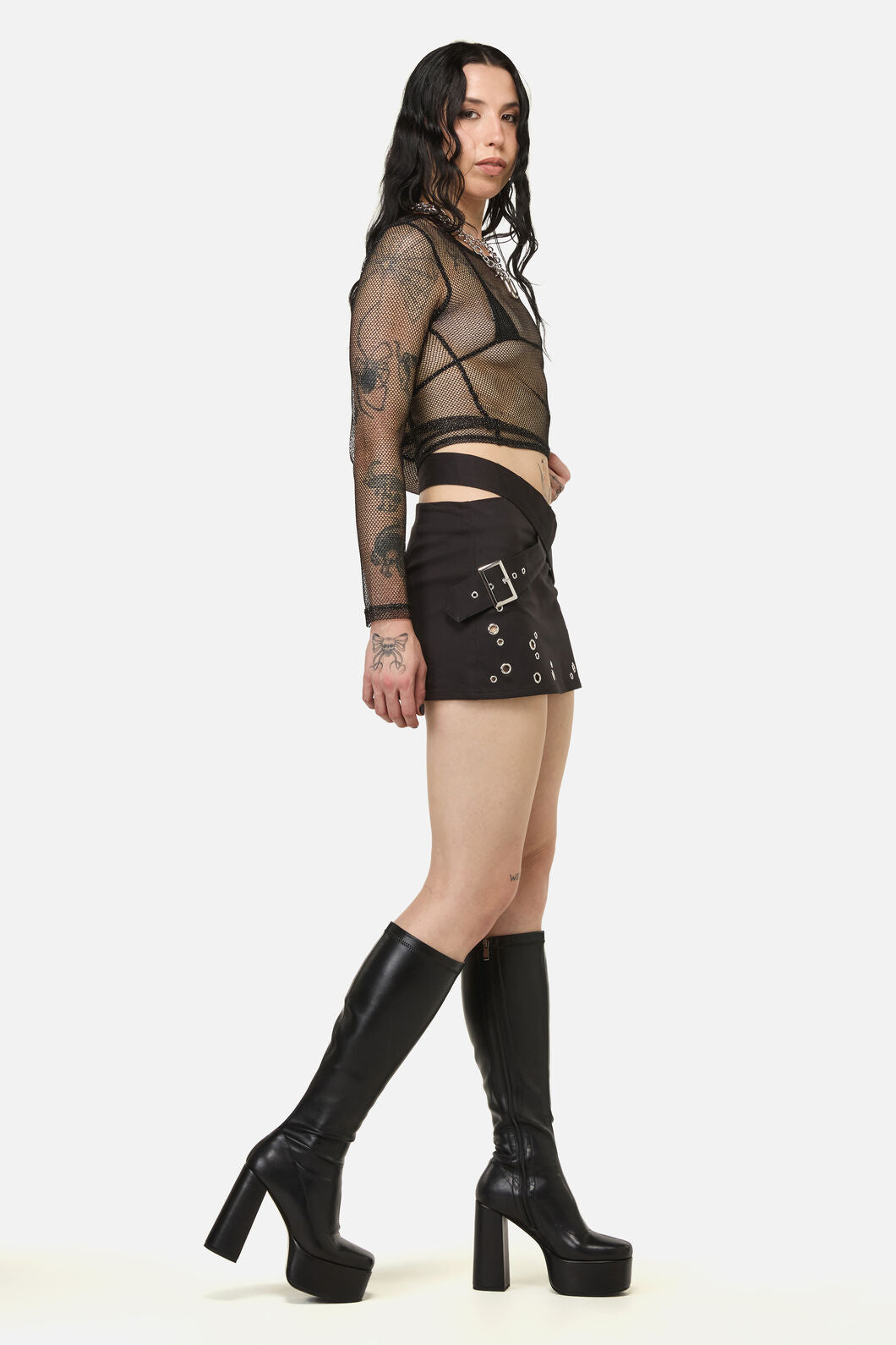 Black Friday - Enamored Goth Skirt - black