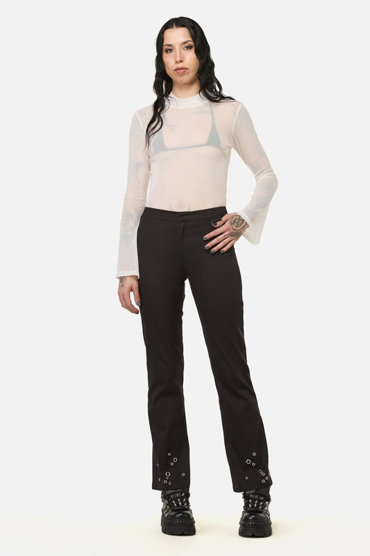 Black Friday - Enamored Eyelet Goth Pant - black