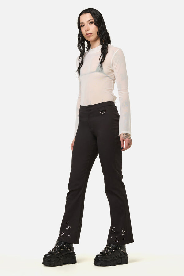 Black Friday - Enamored Eyelet Goth Pant - black