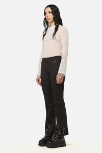 Black Friday - Enamored Eyelet Goth Pant - black