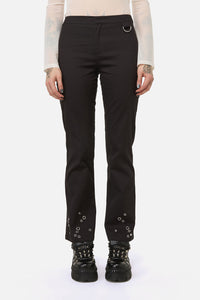 Black Friday - Enamored Eyelet Goth Pant - black