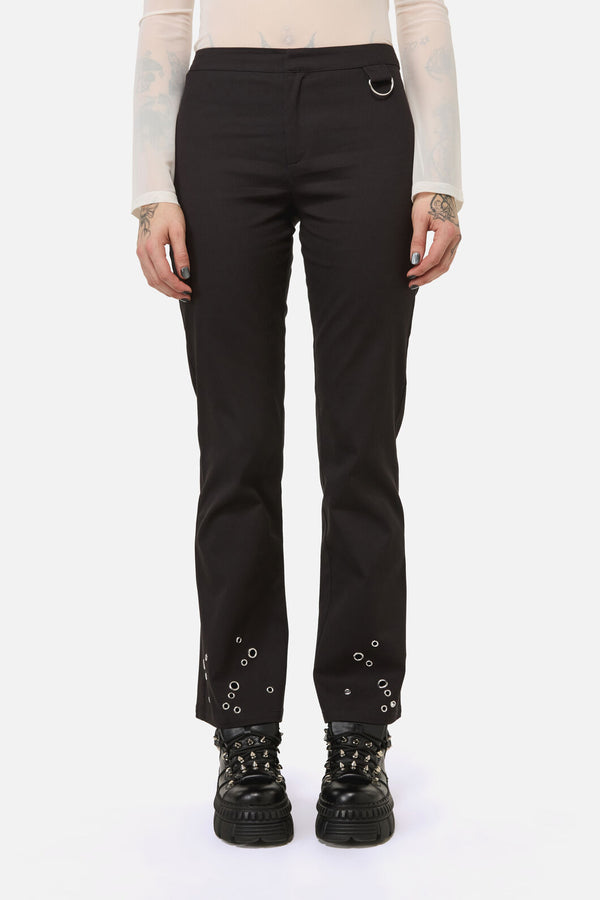 Black Friday - Enamored Eyelet Goth Pant - black