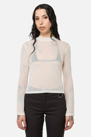 Black Friday - Bonez Mesh Top - cream