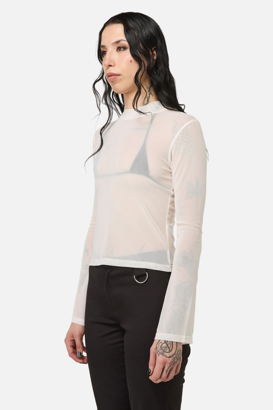 Black Friday - Bonez Mesh Top - cream