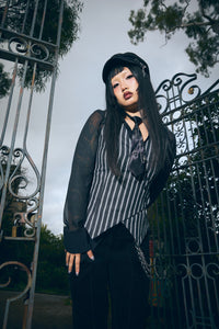 Black Friday - Link Pinstripe Vest - black-white
