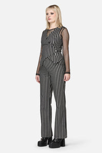 Black Friday - Link Pinstripe Vest - black-white