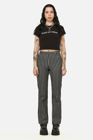 Black Friday - Link Pinstripe Pant - black-white