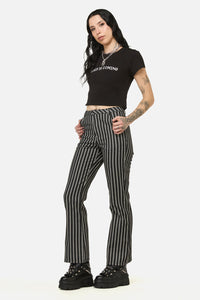 Black Friday - Link Pinstripe Pant - black-white