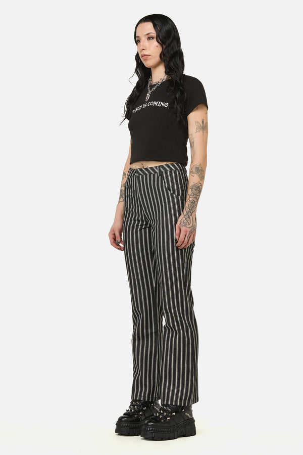Black Friday - Link Pinstripe Pant - black-white