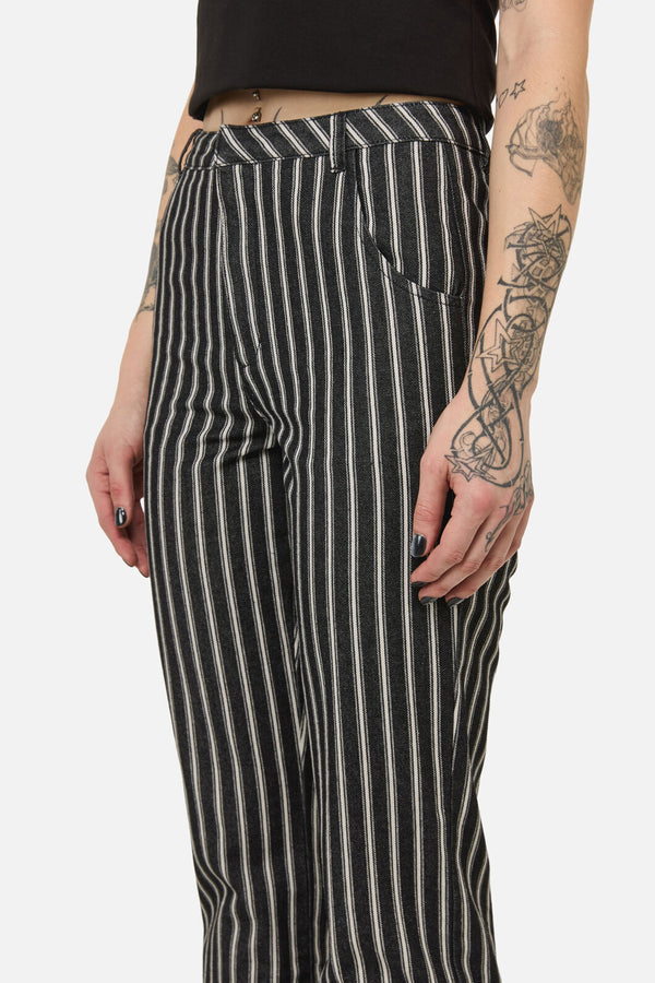 Black Friday - Link Pinstripe Pant - black-white