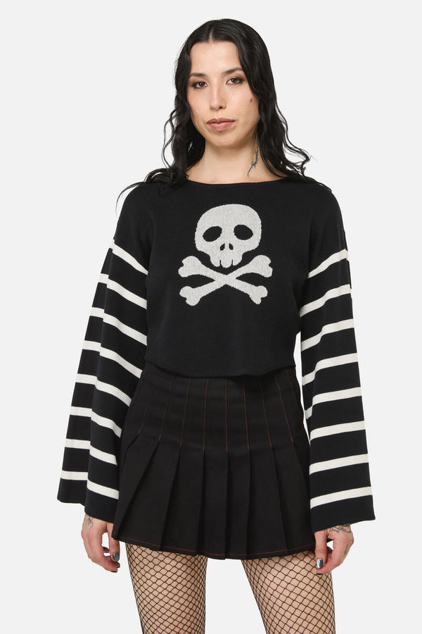 Black Friday - Bonez Crop Knit - black