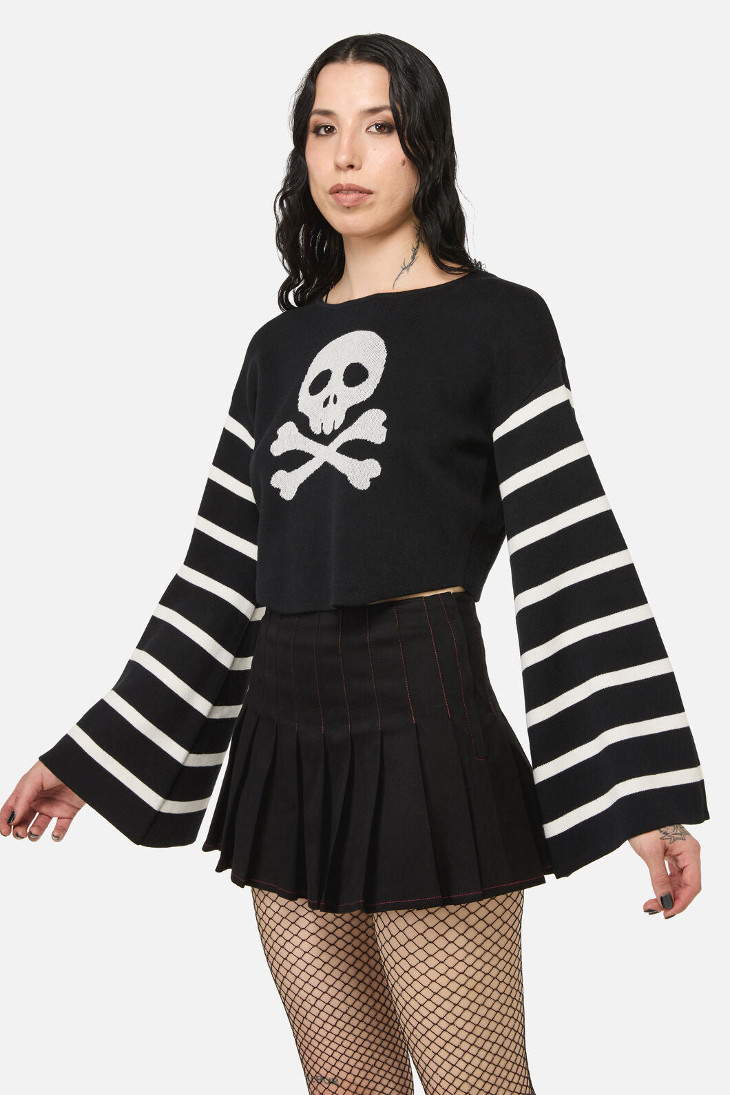 Black Friday - Bonez Crop Knit - black