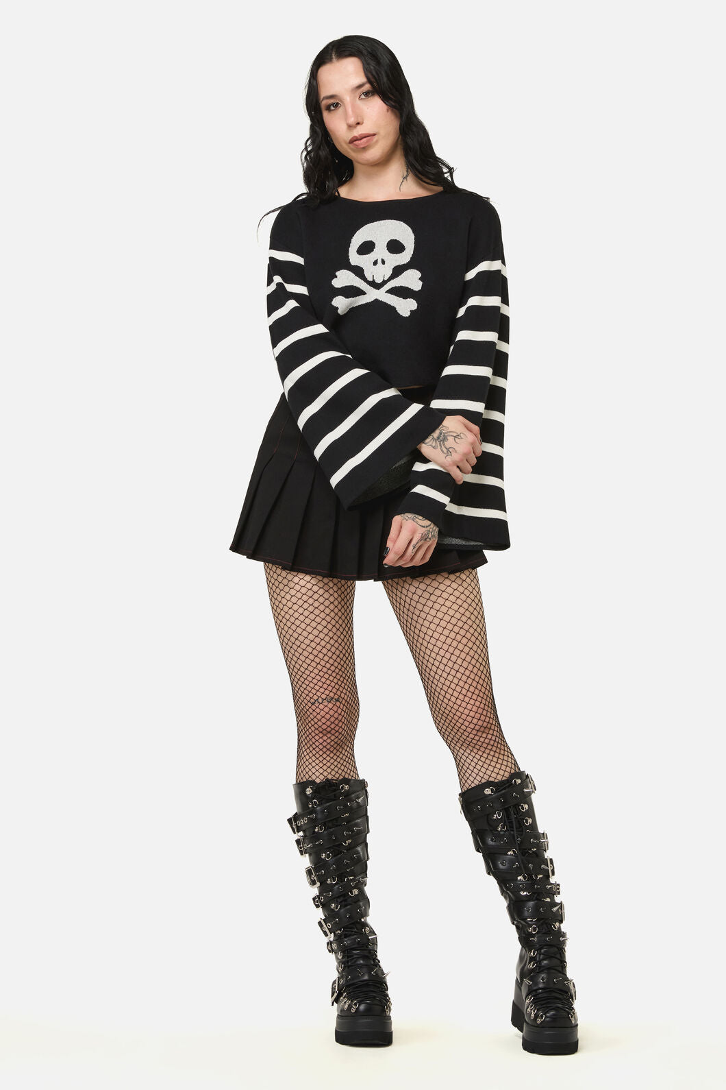 Black Friday - Bonez Crop Knit - black