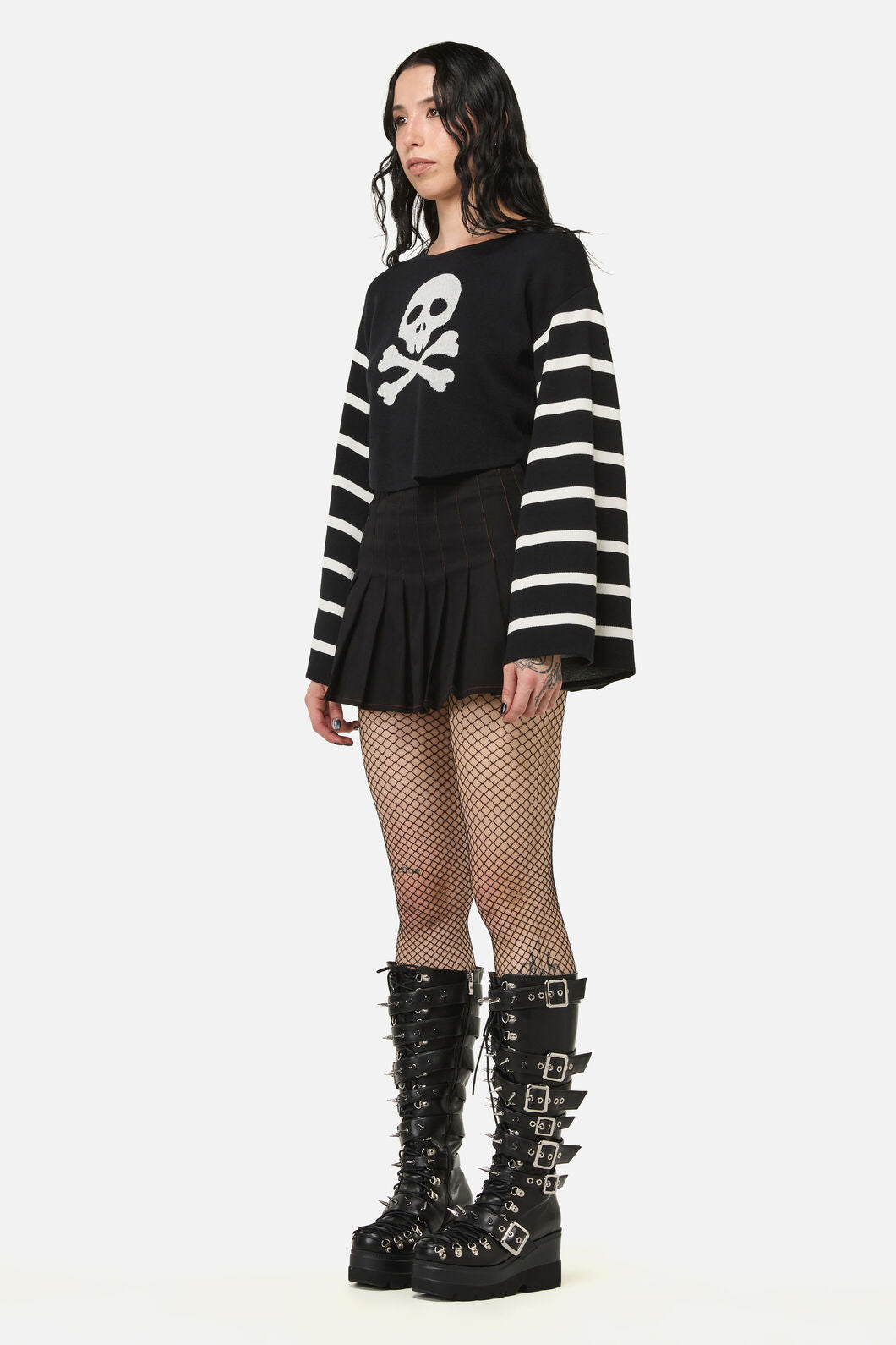 Black Friday - Bonez Crop Knit - black
