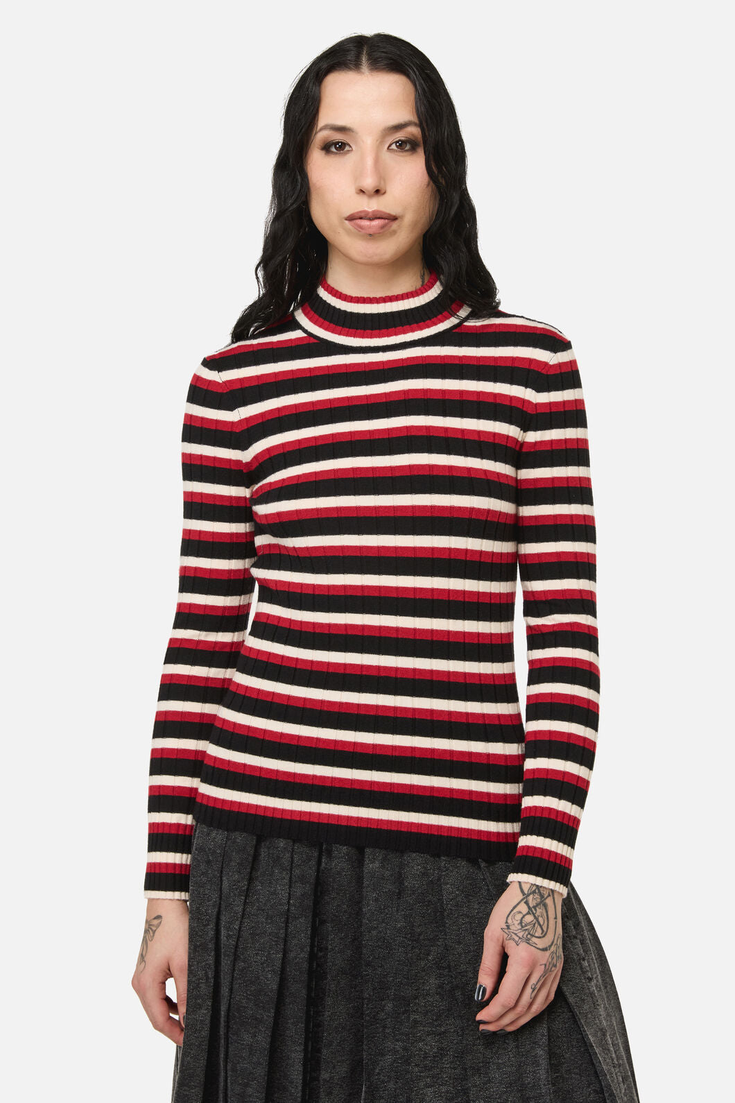 Black Friday - Death Goth Stripe Knit - multi