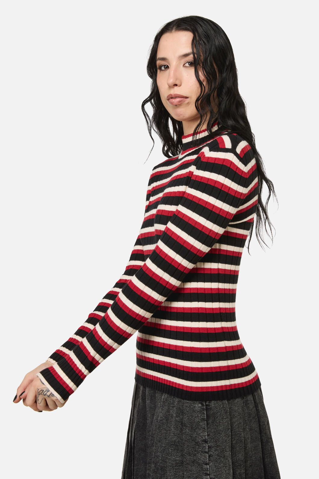 Black Friday - Death Goth Stripe Knit - multi