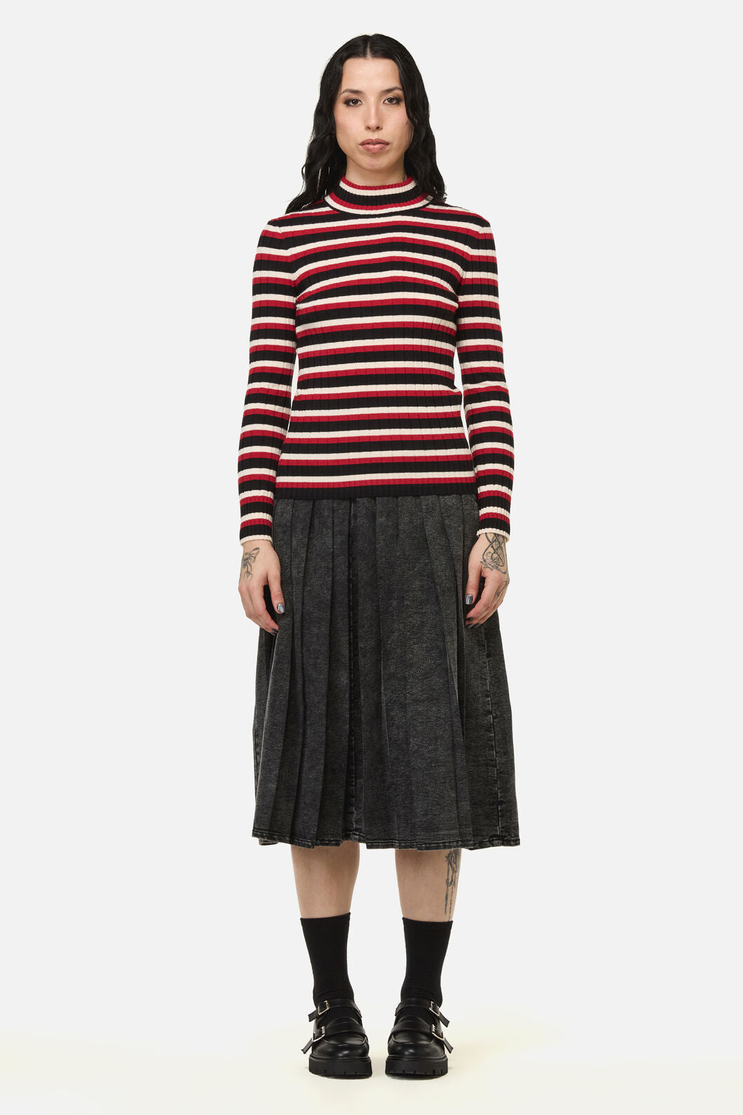 Black Friday - Death Goth Stripe Knit - multi
