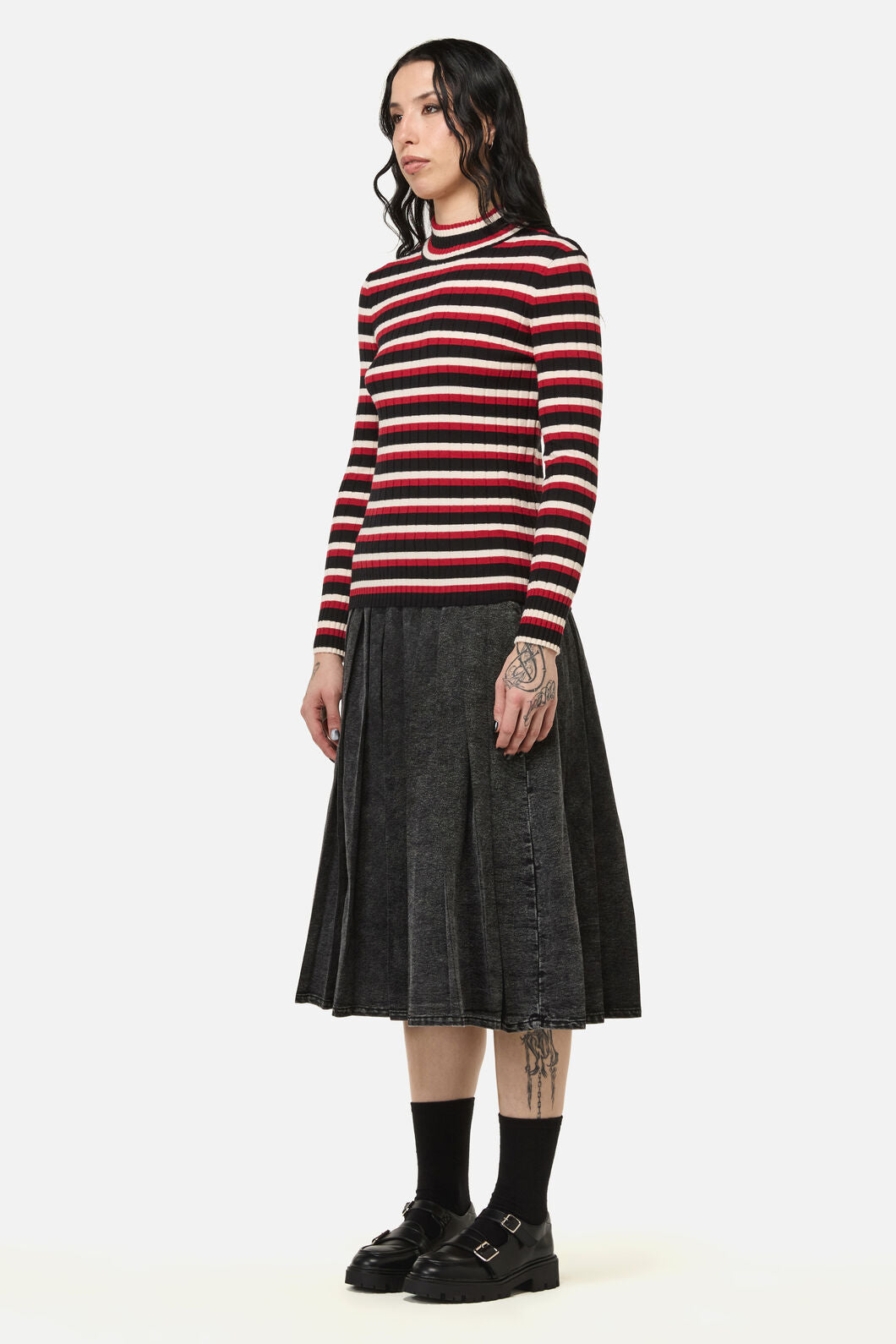 Black Friday - Death Goth Stripe Knit - multi