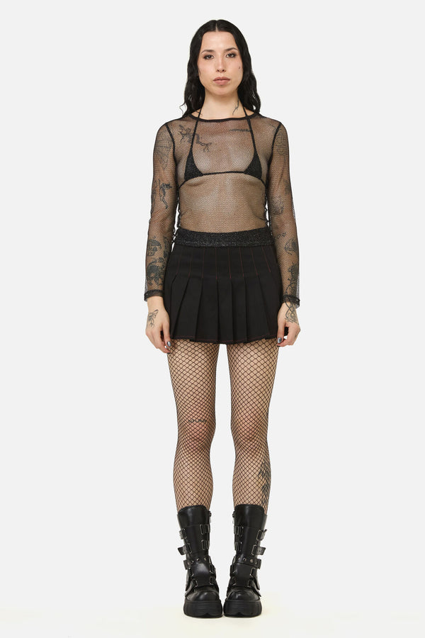 Black Friday - Opulent Mesh Top - black