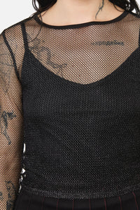 Black Friday - Opulent Mesh Top - black