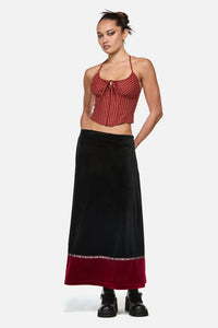 Black Friday - Faire Stripe Corset - red-gold