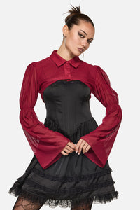 Black Friday - Cloister Goth Mesh Sleeves - red