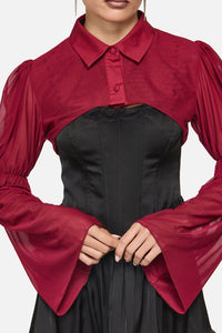Black Friday - Cloister Goth Mesh Sleeves - red