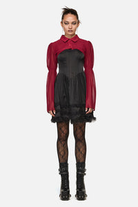Black Friday - Cloister Goth Mesh Sleeves - red