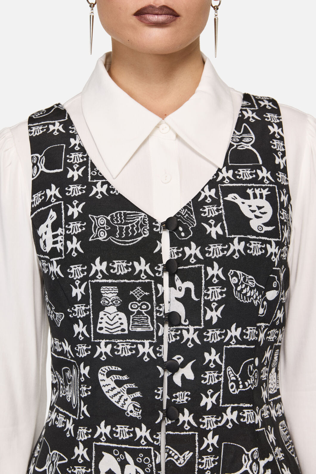 Black Friday - Manuscript Goth Pinafore - black