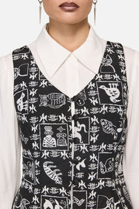 Black Friday - Manuscript Goth Pinafore - black