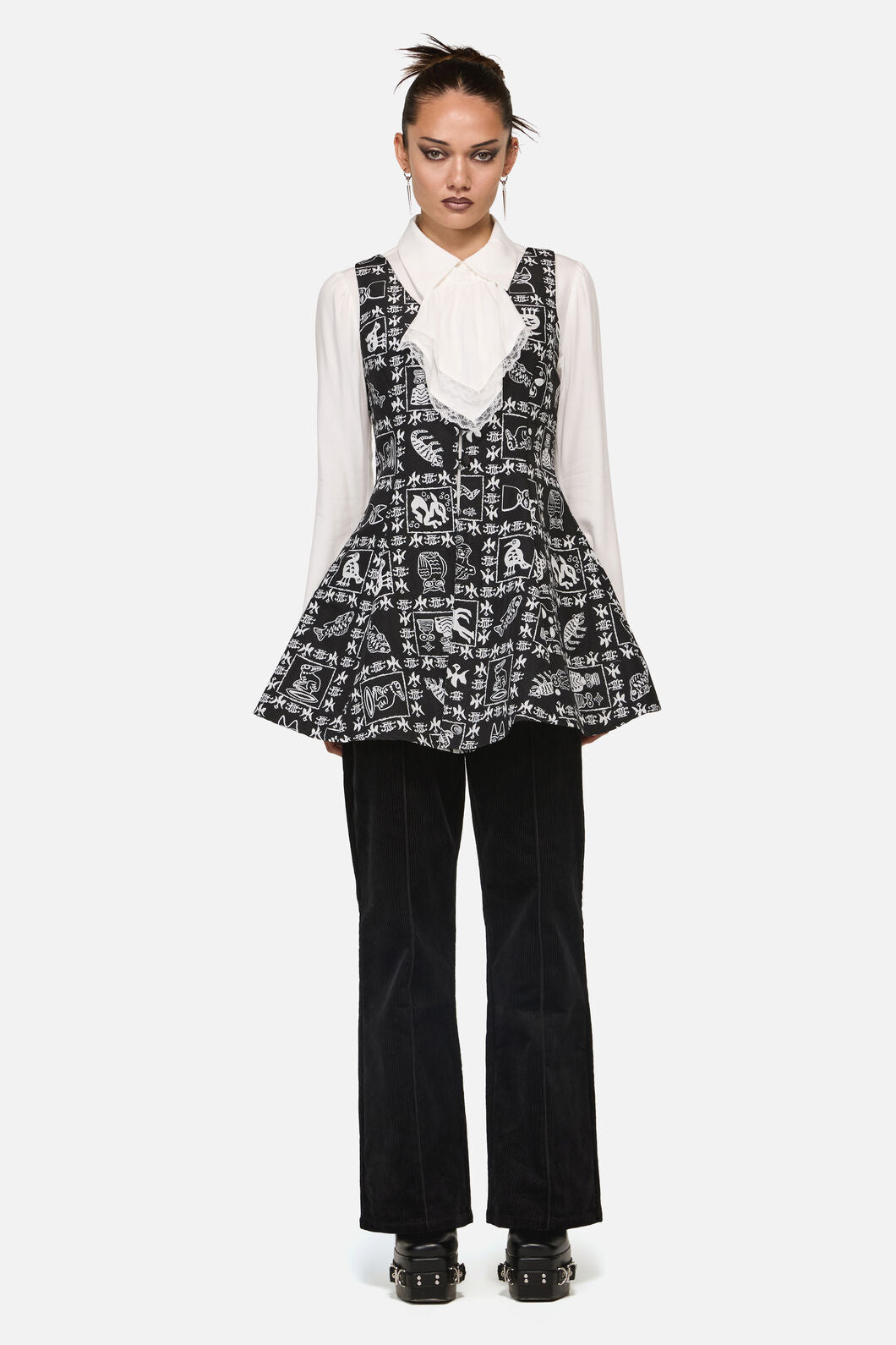 Black Friday - Manuscript Goth Pinafore - black