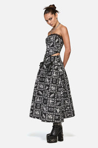Black Friday - Manuscript Goth Skirt - black