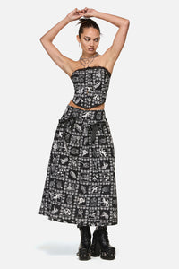Black Friday - Manuscript Goth Skirt - black