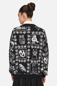 Black Friday - Manuscript Goth Cardigan - black