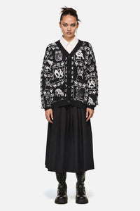 Black Friday - Manuscript Goth Cardigan - black