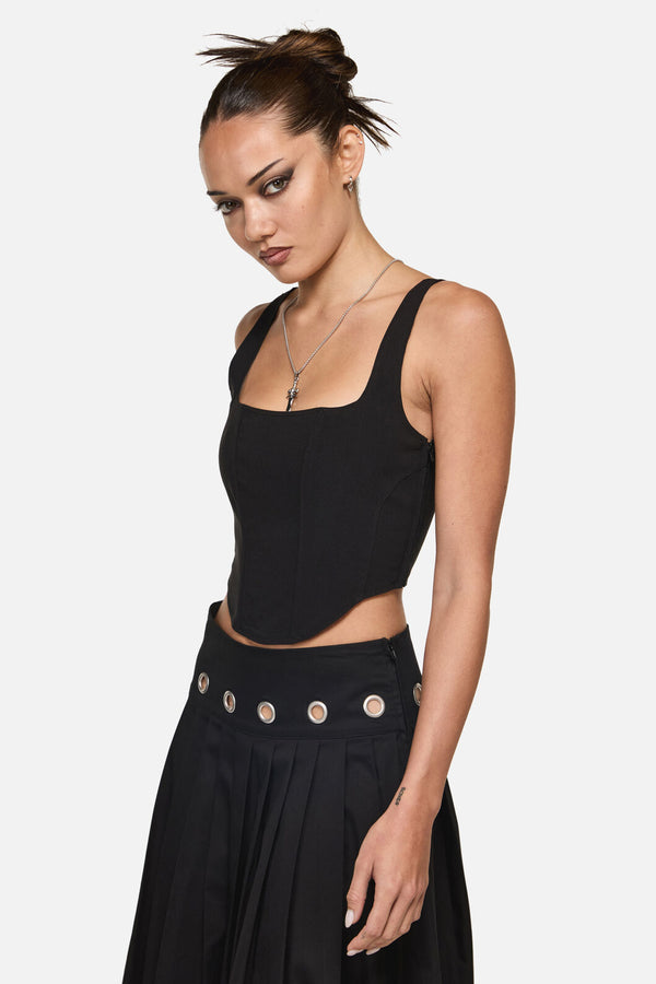 Black Friday - Knave Goth Corset Top - black