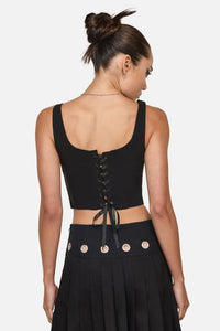 Black Friday - Knave Goth Corset Top - black