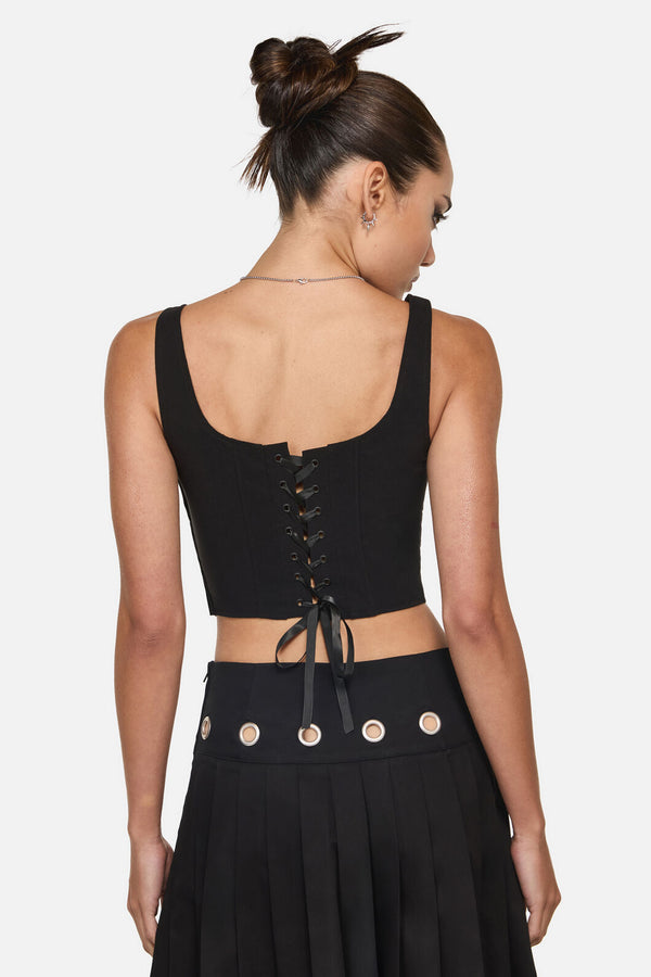 Black Friday - Knave Goth Corset Top - black