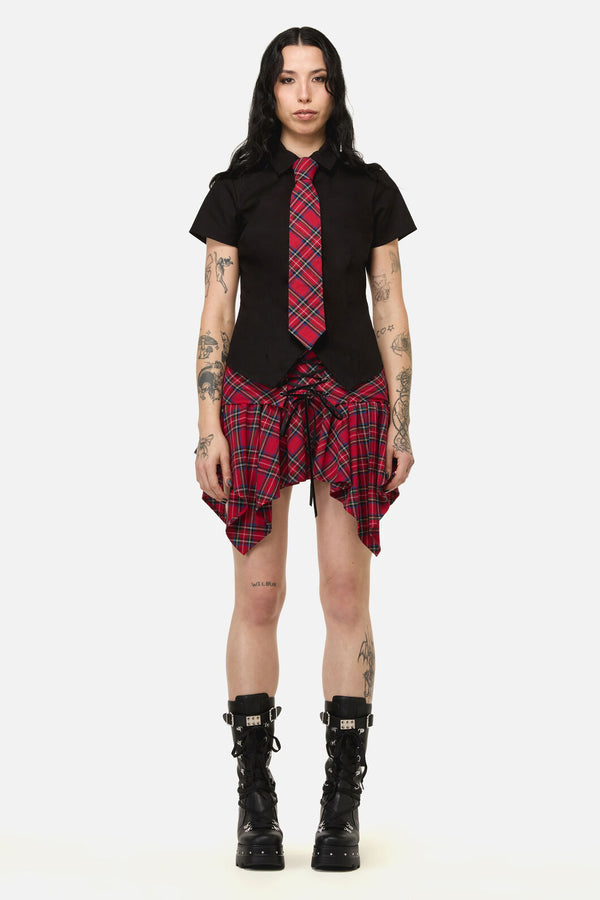 Black Friday - Rad Goth Tie Blouse - black