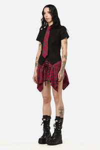 Black Friday - Rad Goth Tie Blouse - black