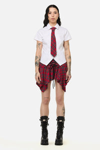 Black Friday - Rad Goth Tie Blouse - white