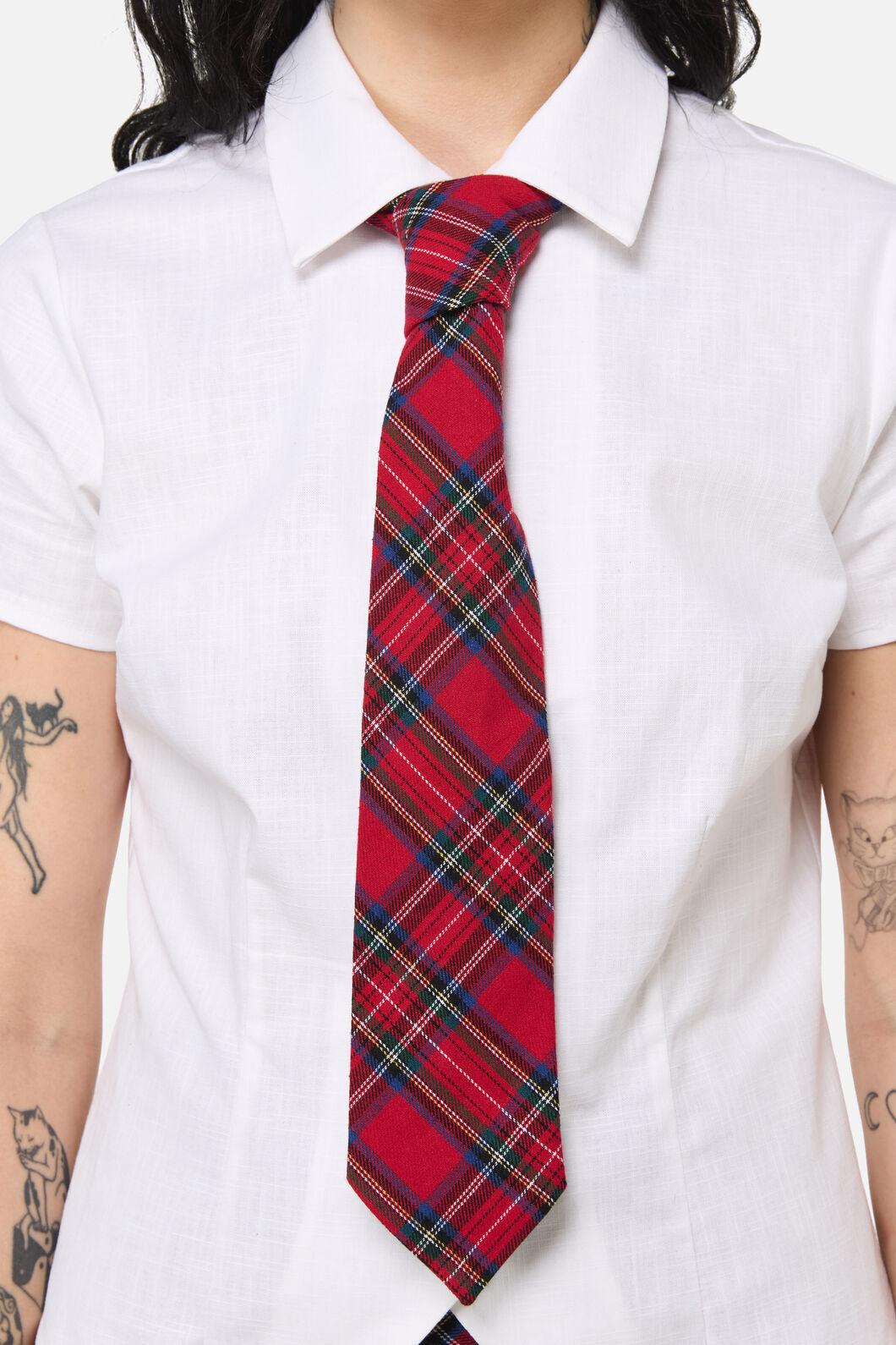 Black Friday - Rad Goth Tie Blouse - white