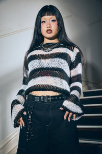 Black Friday - Beast Stripe Knit - black-white