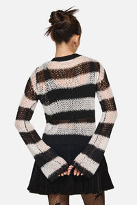 Black Friday - Beast Stripe Knit - black-white