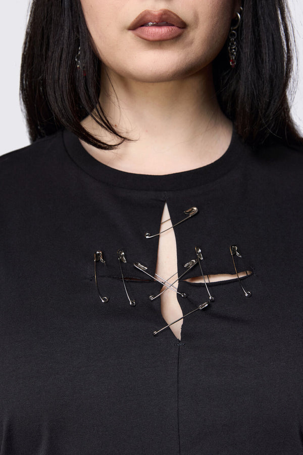 Black Friday - Curve Safety First Goth Tee - black