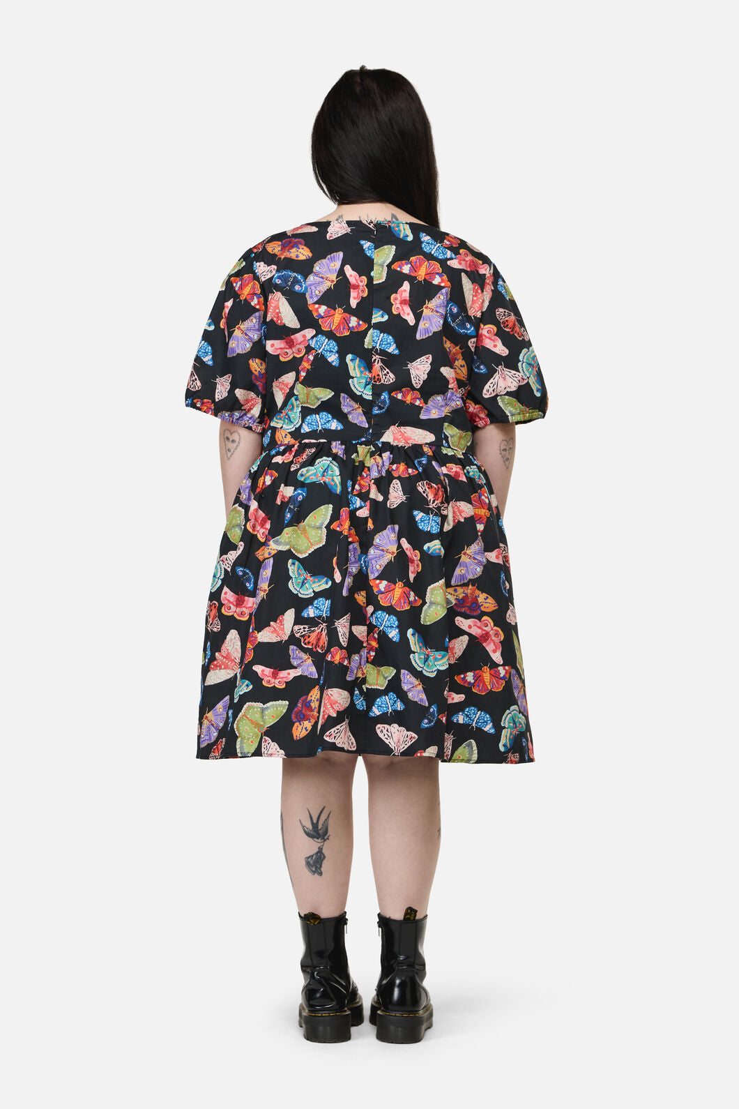 Black Friday - Curve Swarm Goth Wrap Dress - multi