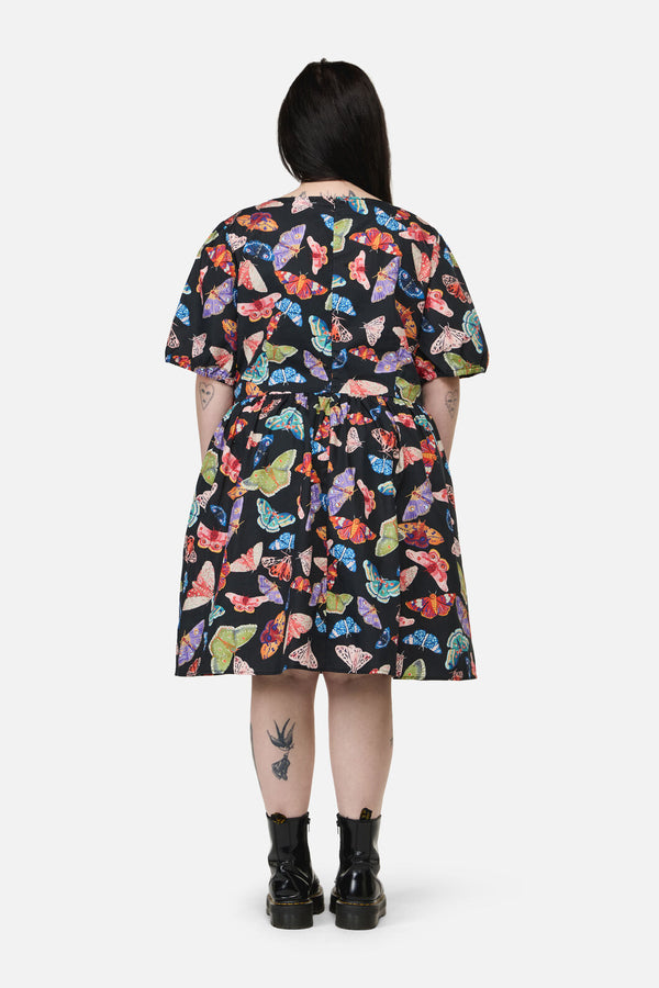 Black Friday - Curve Swarm Goth Wrap Dress - multi