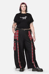 Black Friday - Curve Louve Punk Tartan Cargo - red-black