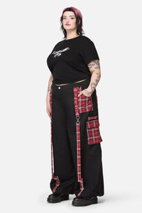 Black Friday - Curve Louve Punk Tartan Cargo - red-black